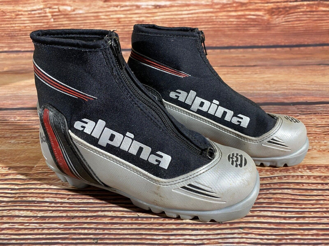 Alpina ST10jr Kids Nordic Cross Country Ski Boots Size EU34 US3 NNN A-1295