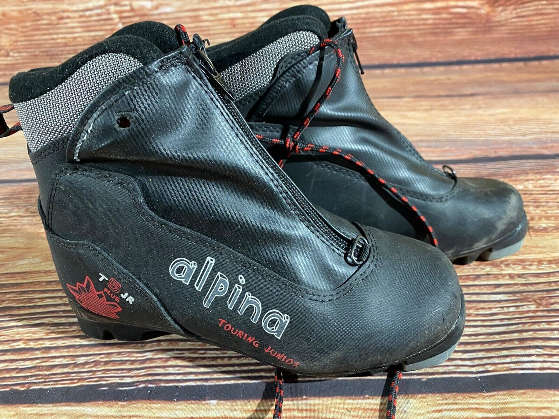 Alpina T5jr Kids Nordic Cross Country Ski Boots Size EU35 US3.5 NNN A-1332