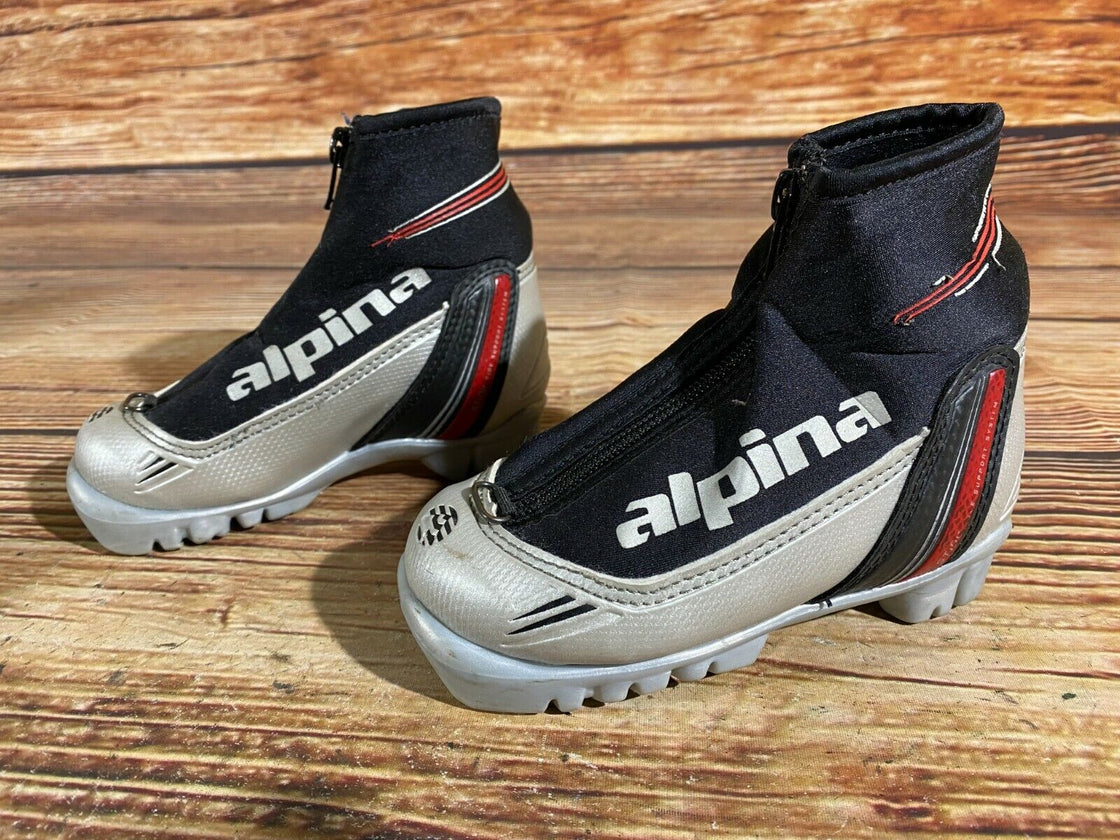 Alpina ST10jr Kids Nordic Cross Country Ski Boots Size EU26 US9 for NNN A-33