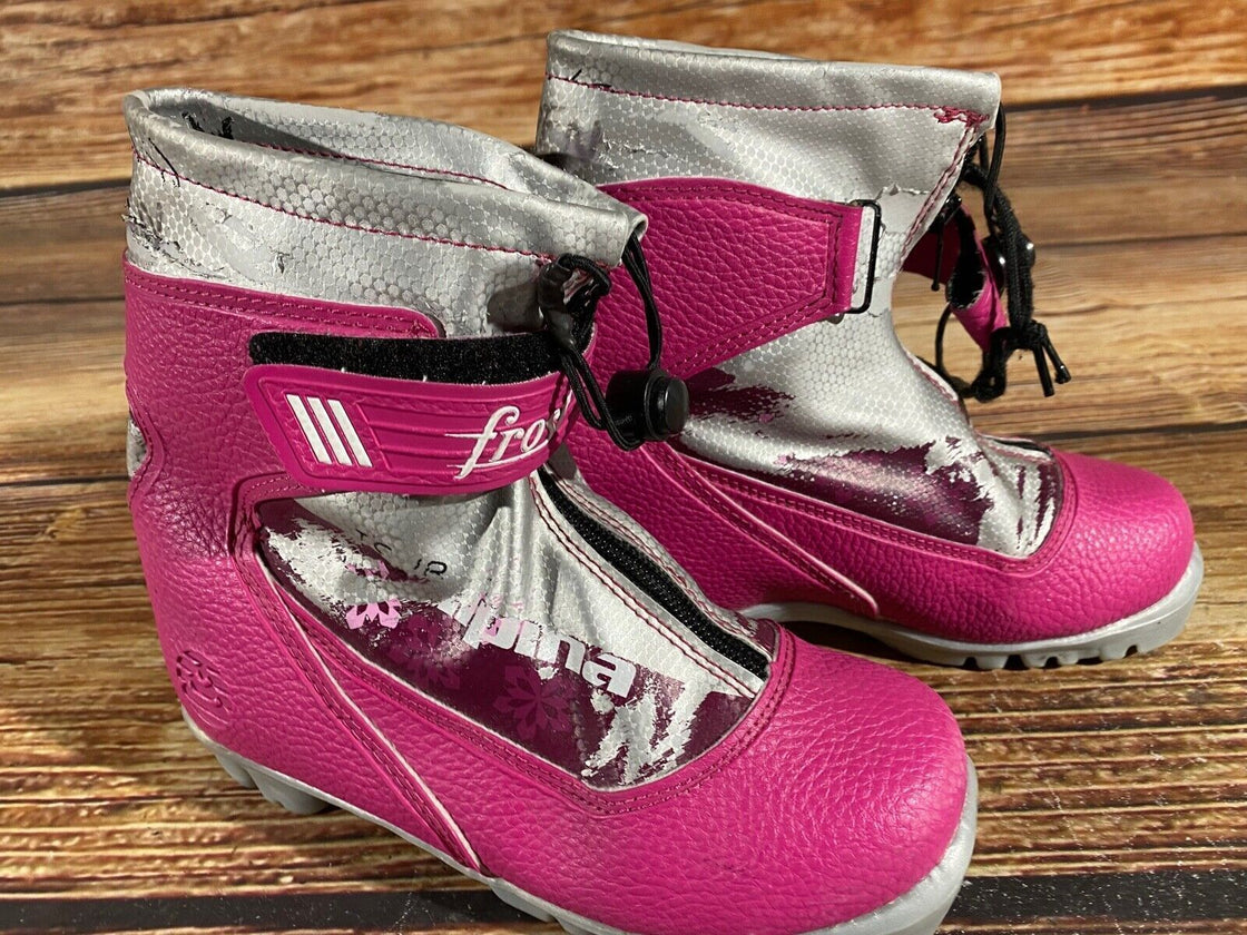 Alpina Frost Kids Nordic Cross Country Ski Boots Size EU33 US3 for NNN A-556