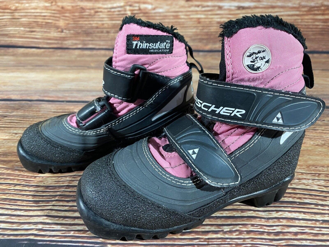 Fischer Snowstar Kids Cross Country Ski Boots Size EU28 US10.5 NNN F-552