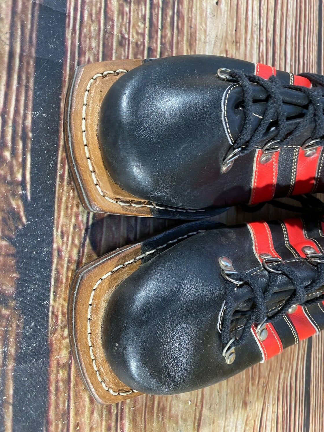 RENNSTEIG Vintage Cross Country Ski Boots Kandahar Old Cable Bindings EU41 US7.5