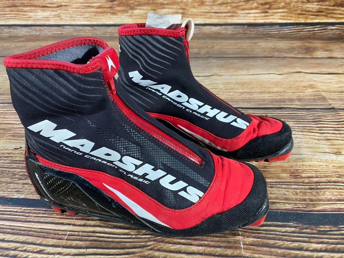 Madshus Nano Carbon Nordic Cross Country Ski Boots Size EU38 US5.5 NNN bindings