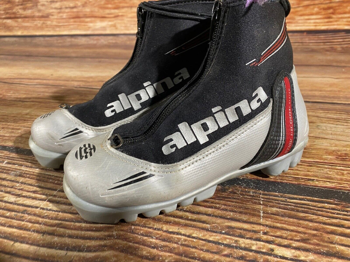 Alpina ST10 Kids Nordic Cross Country Ski Boots Size EU33 US2 for NNN A-911