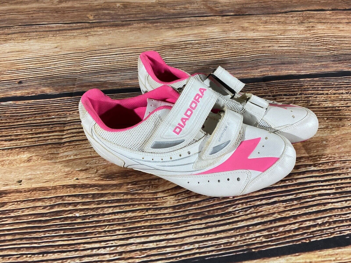 DIADORA Road Cycling Shoes Bicycle Shoes Ladies Size EU41, US9.5, Mondo 250