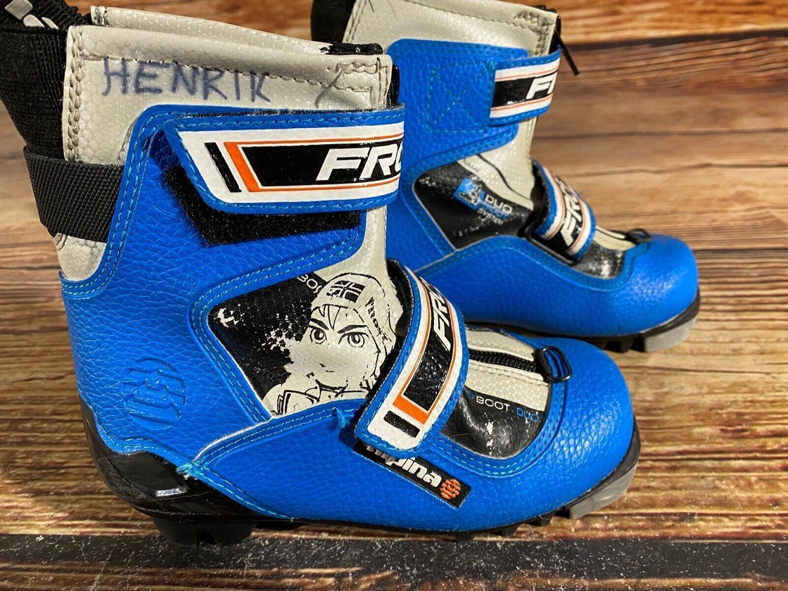 Alpina Frost Kids Nordic Cross Country Ski Boots Size EU29 US11 NNN A-1010