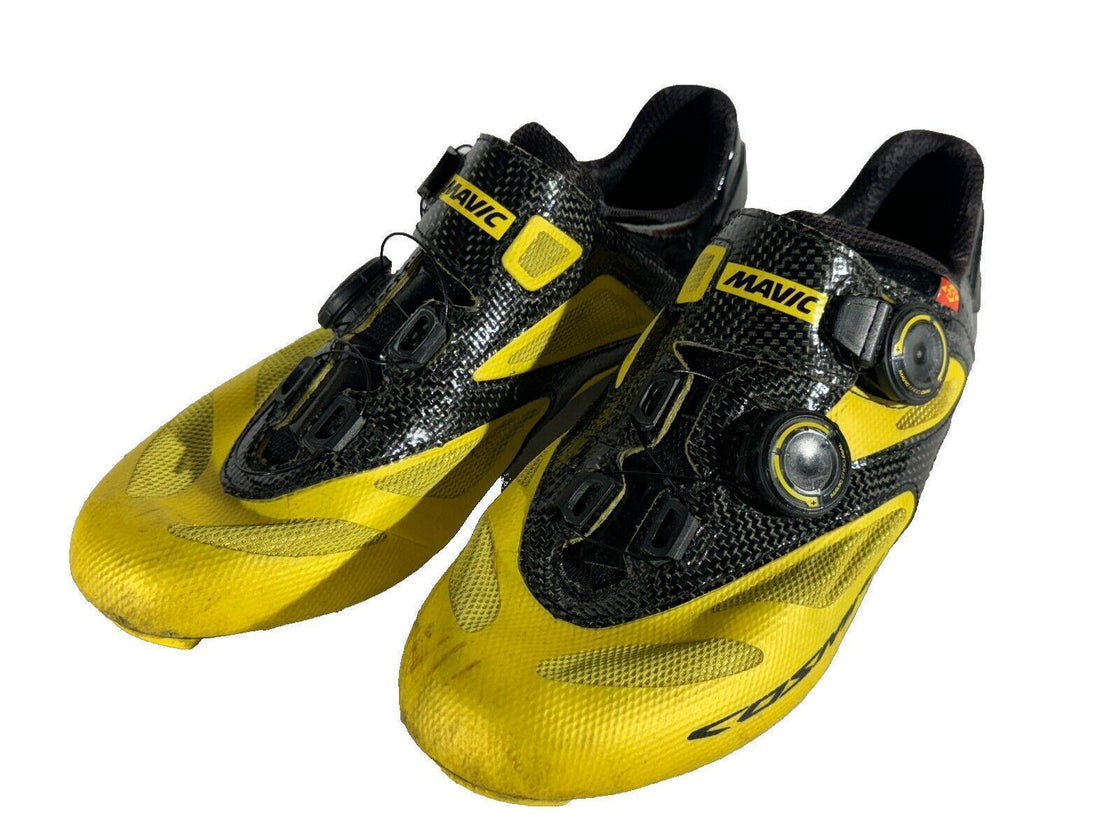 MAVIC Cosmic Carbon Road Cycling Shoes 3 bolt EU40 2/3 US7.5 Mondo 258 cs482