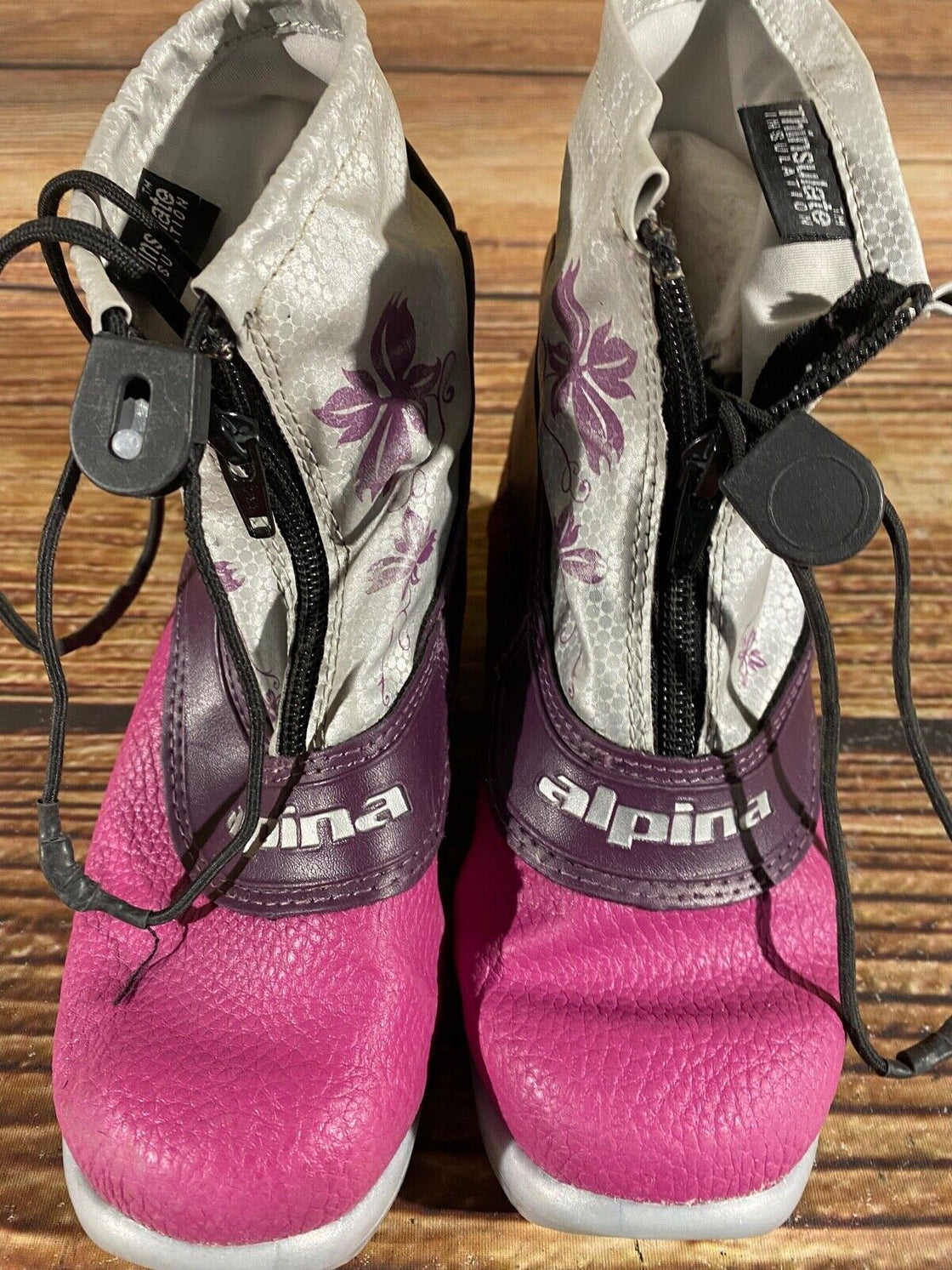 Alpina Frost Jr Nordic Cross Country Ski Boots Kids Size EU31 US12.5 NNN A-634