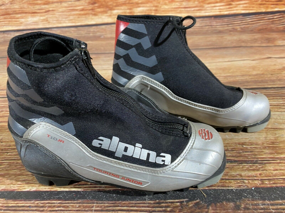 Alpina T10jr Kids Nordic Cross Country Ski Boots Size EU34 US3 for NNN A-168