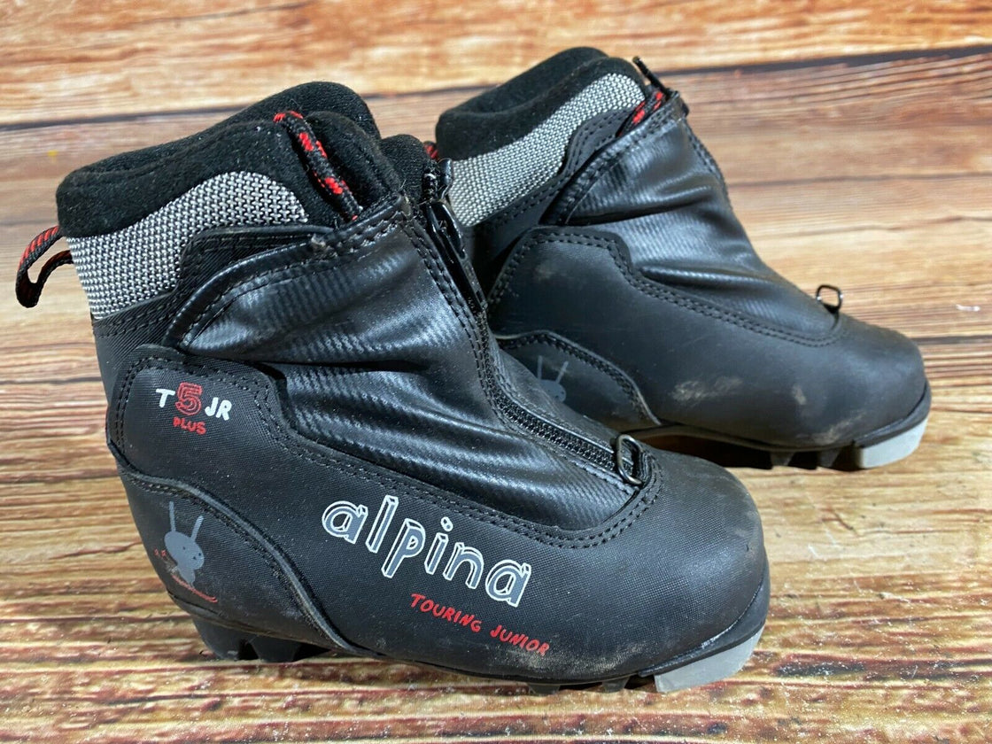 Alpina T5 Plus Kids Nordic Cross Country Ski Boots Size EU27 US9.5 for NNN A-270