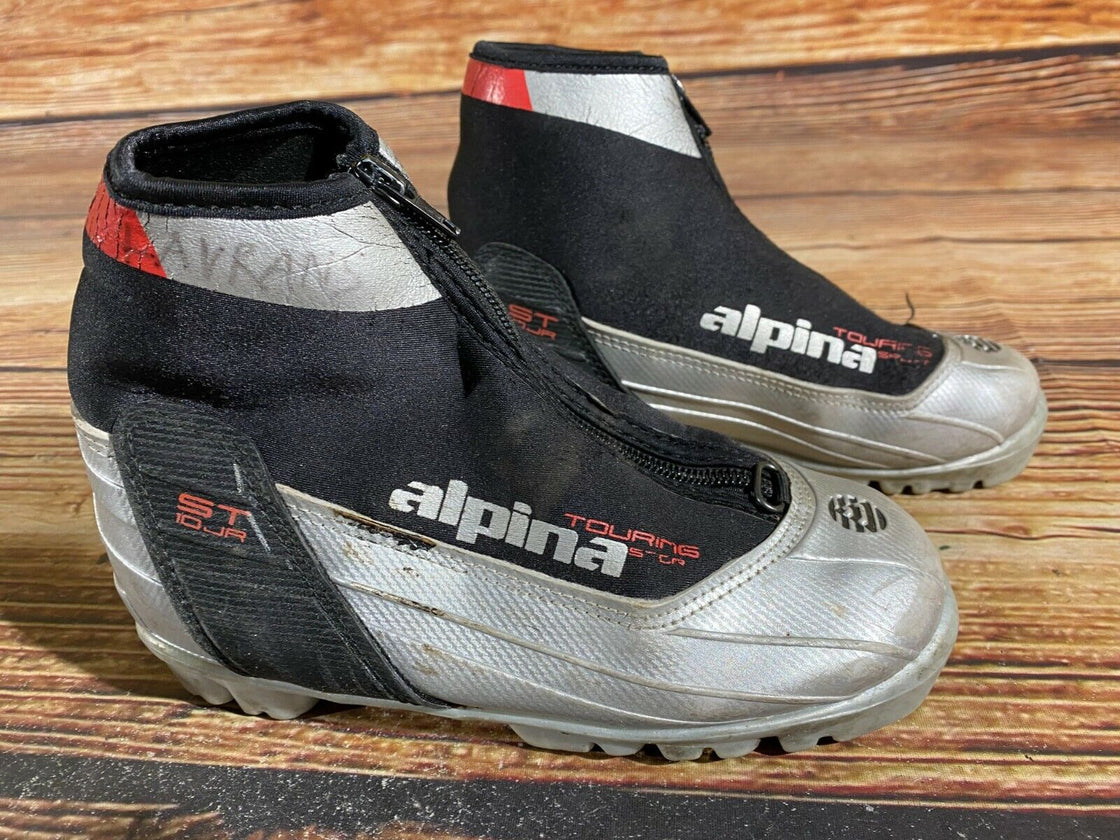 Alpina ST10j Kids Nordic Cross Country Ski Boots Size EU33 US2 for NNN A-399