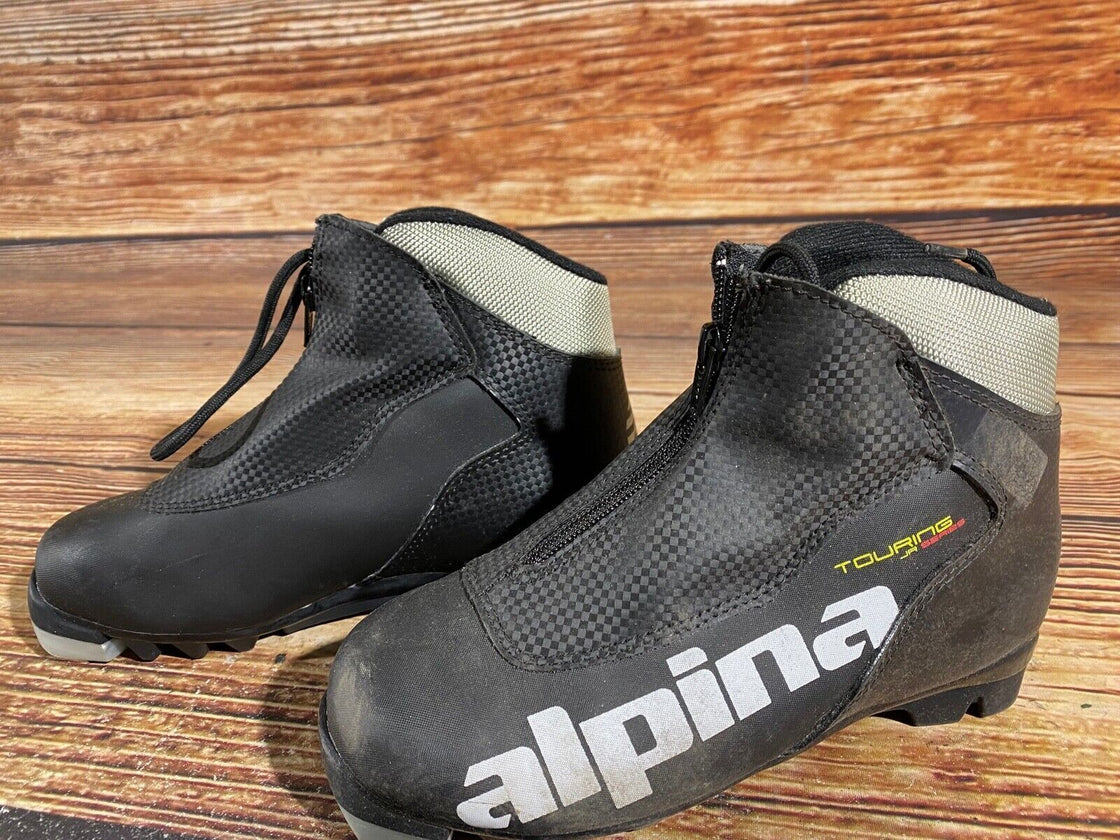 Alpina Touring Kids Nordic Cross Country Ski Boots Size EU35 US3.5 NNN A-766