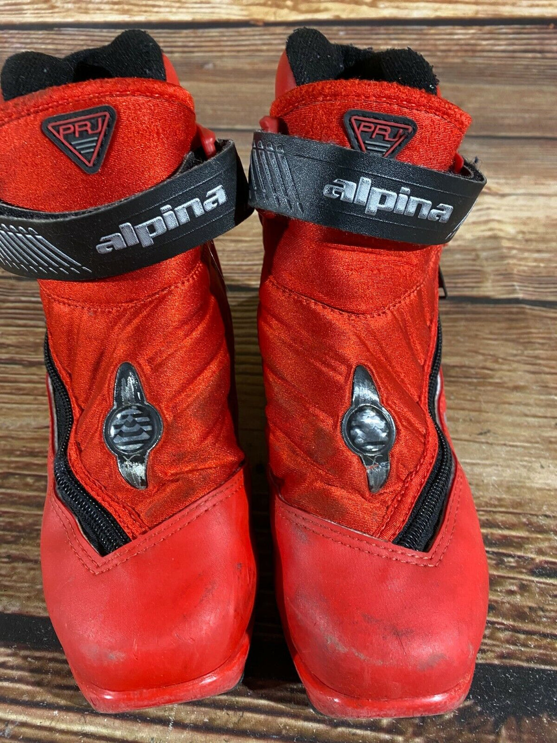 Alpina PRJ Nordic Cross Country Ski Boots Kids Size EU35 US3.5 for NNN A-455