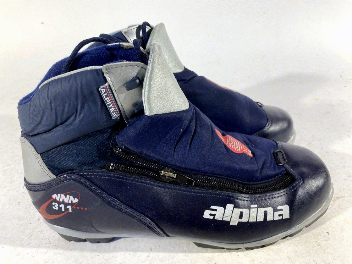 Alpina 311 Nordic Cross Country Ski Boots Size EU41 US8 NNN bindings 332