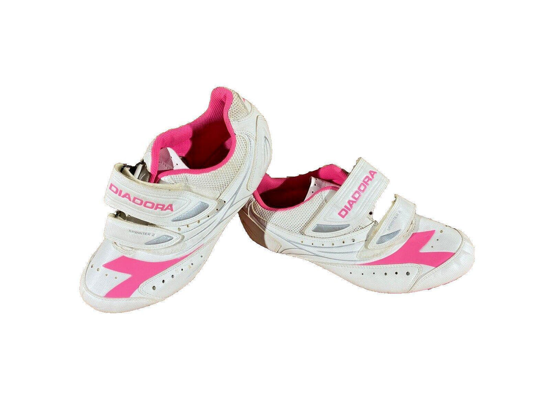 DIADORA Road Cycling Shoes Bicycle Shoes Ladies Size EU41, US9.5, Mondo 250