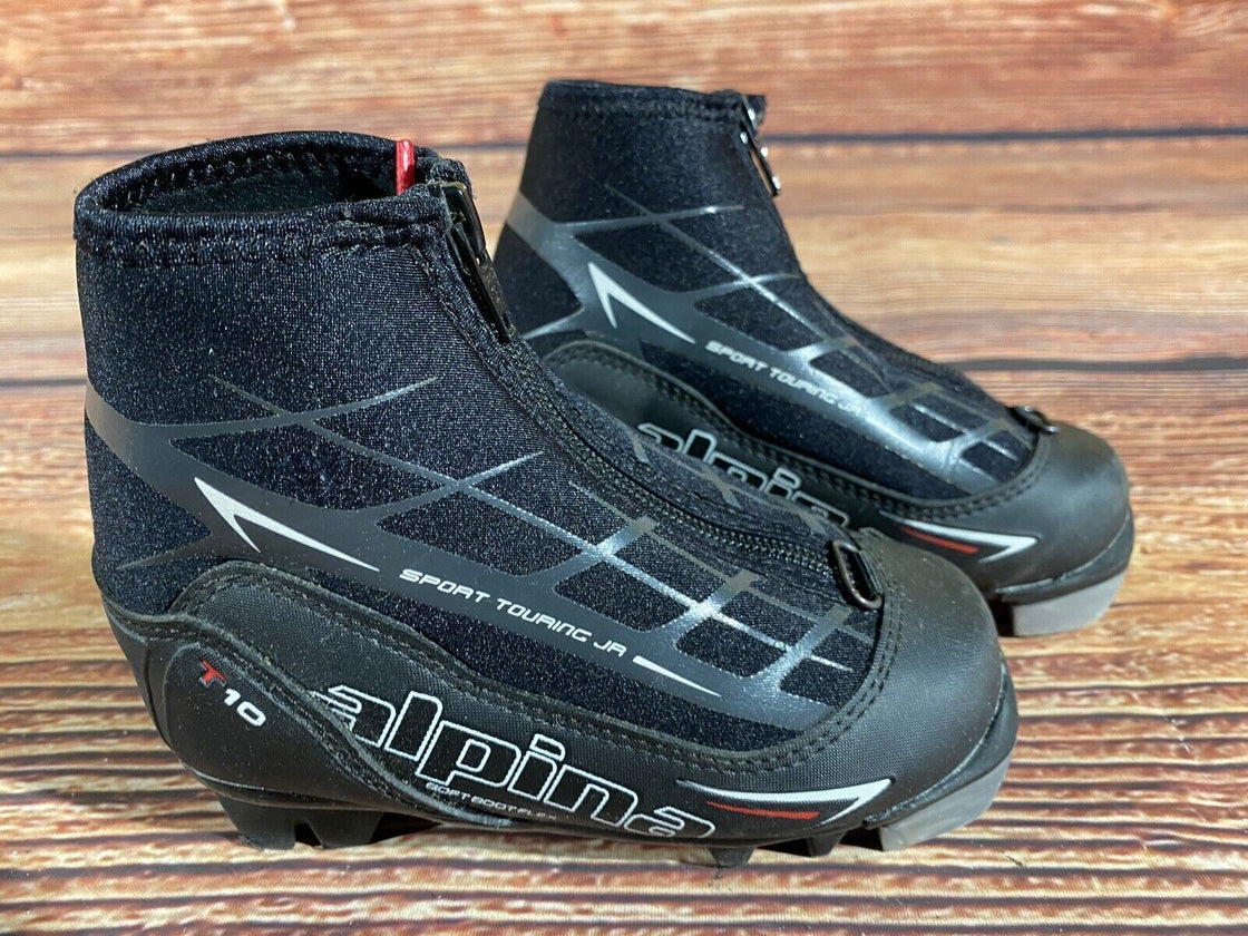 Alpina Touring Kids Nordic Cross Country Ski Boots Size EU27 US9.5 NNN A-1209