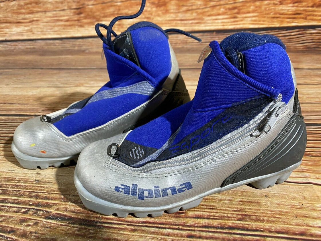 Alpina ST11j Kids Nordic Cross Country Ski Boots Size EU33 US2 for NNN A-371