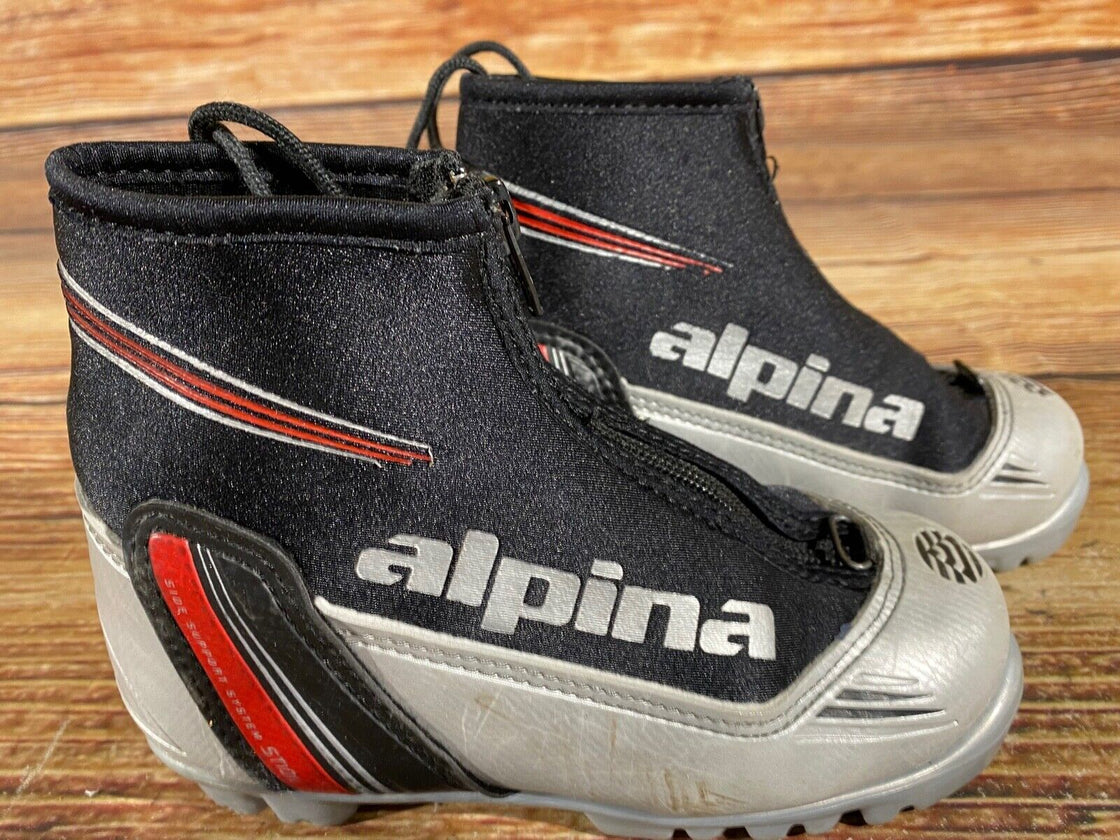 Alpina ST10 Kids Nordic Cross Country Ski Boots Size EU31 US12.5 NNN A-685