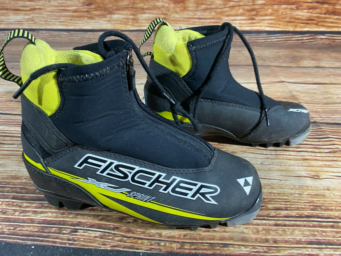 Fischer XJ Sprint Nordic Cross Country Ski Boots Size EU34 US3 NNN
