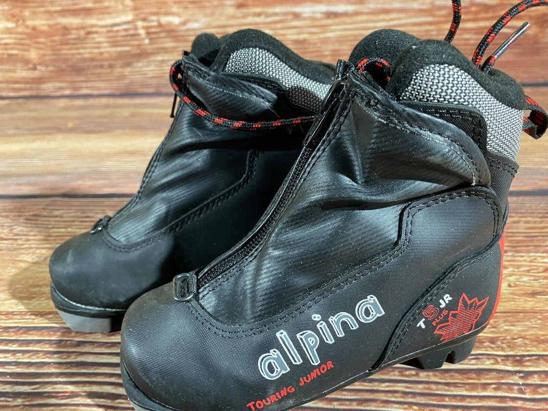 Alpina T5jr Kids Nordic Cross Country Ski Boots Size EU27 US9.5 NNN A-1333