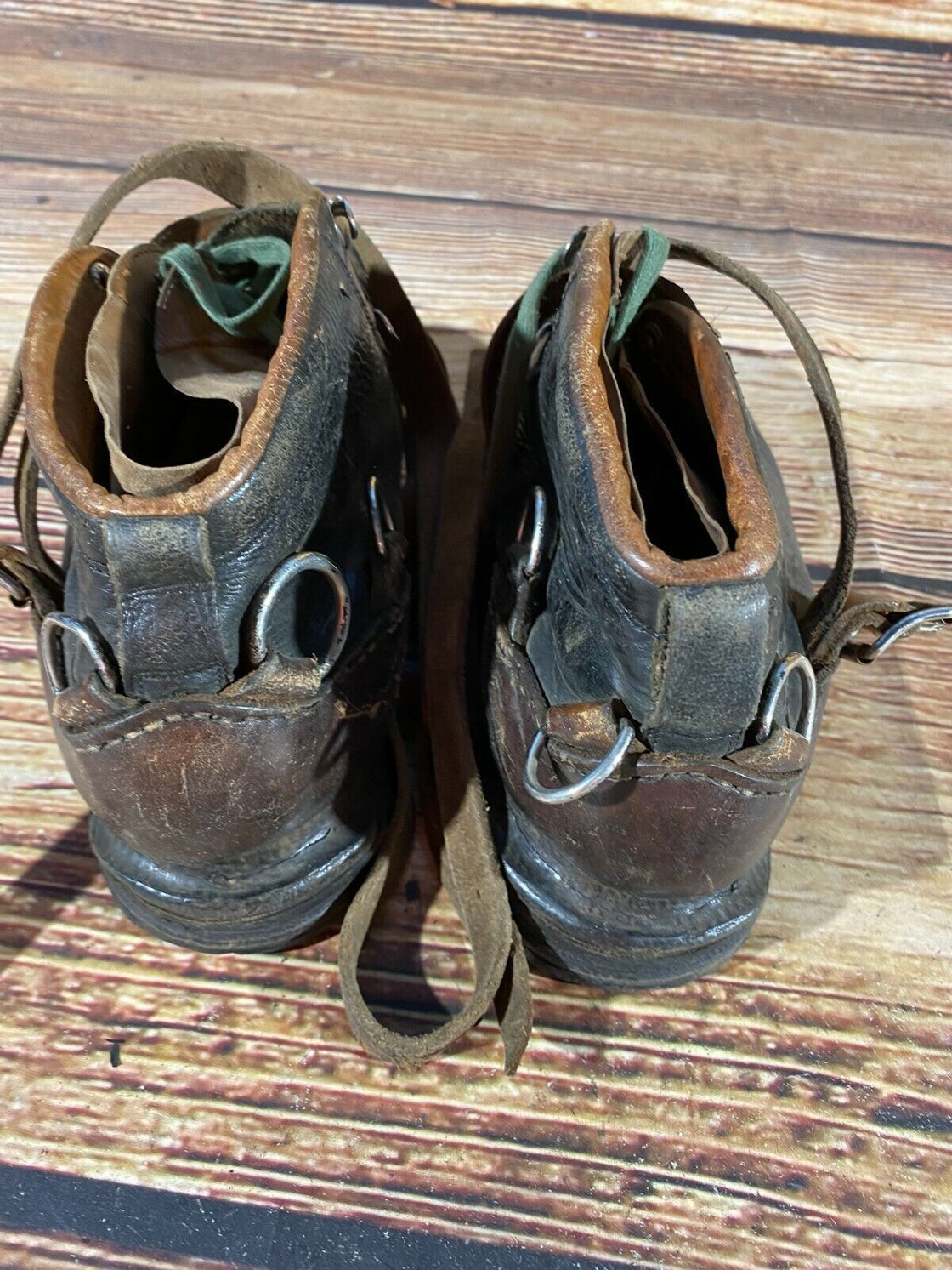 Handcrafted Vintage Leather Alpine Ski Boots US8.5 UK7.5 Mondo 260 KL113