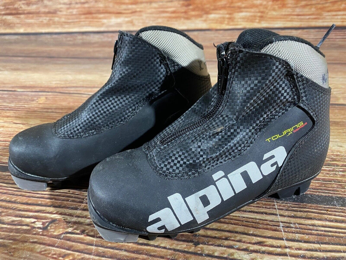 Alpina Touring Kids Nordic Cross Country Ski Boots Size EU32 US1.5 NNN A-743