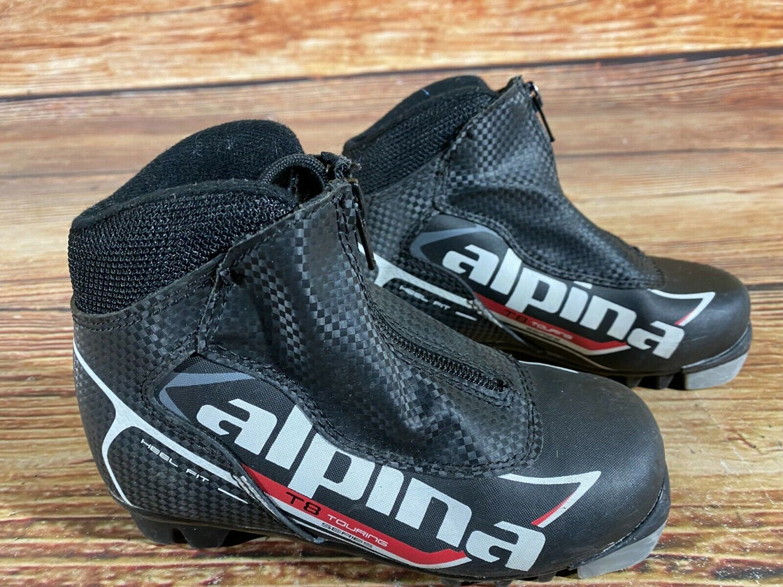 Alpina T8 Kids Nordic Cross Country Ski Boots Size EU30 US12 for NNN A-473