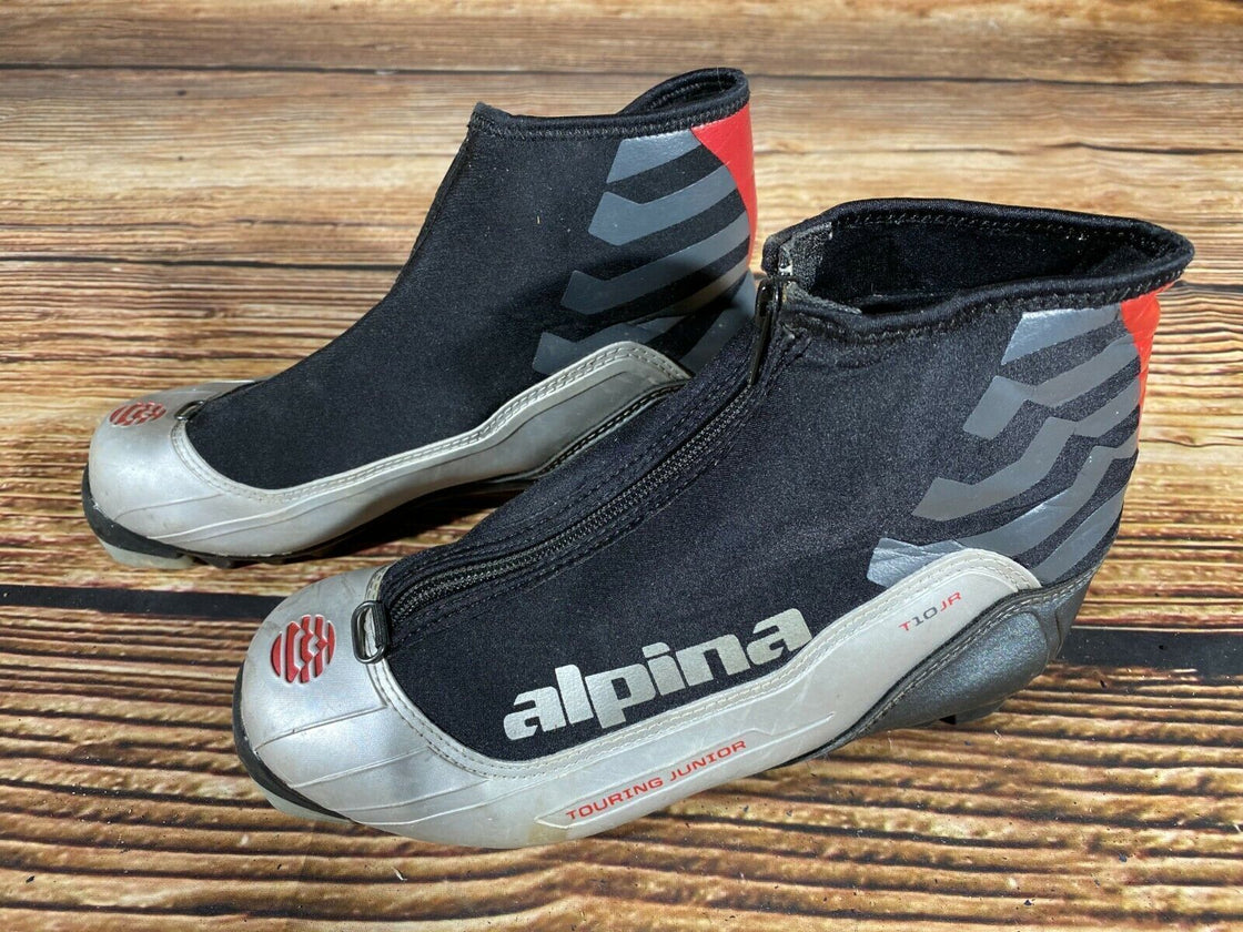 Alpina T10 Junior Nordic Cross Country Ski Boots Size EU37 US5 NNN bindings