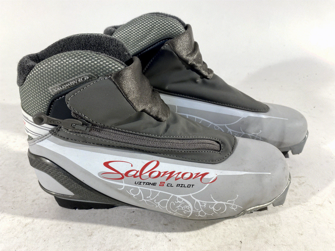 SALOMON Vitane 8 CL Nordic Cross Country Ski Boots Size EU38 US6.5 SNS Pilot 269