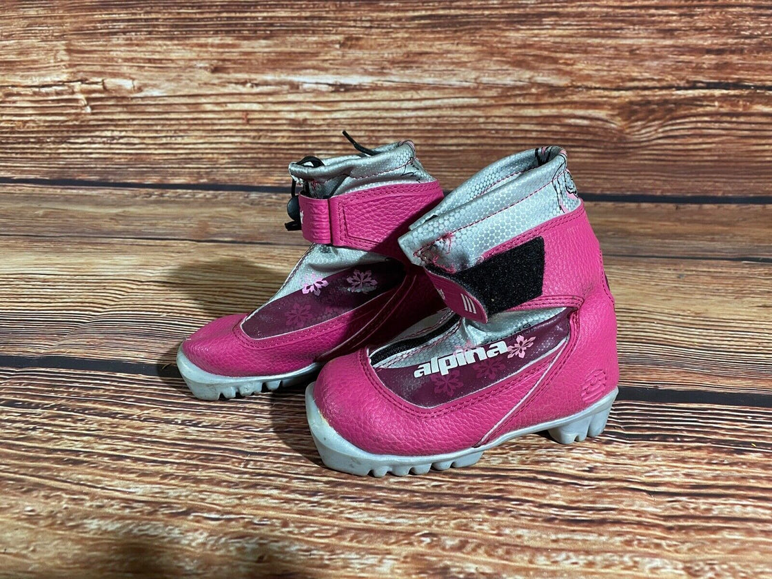 Alpina Frost Kids Nordic Cross Country Ski Boots Size EU26 US9 NNN A-1195