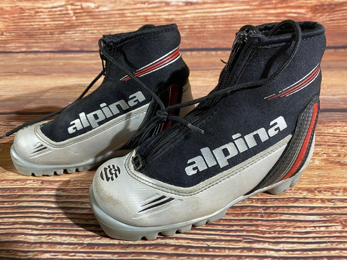 Alpina ST10jr Kids Nordic Cross Country Ski Boots Size EU31 US12.5 NNN A-1264