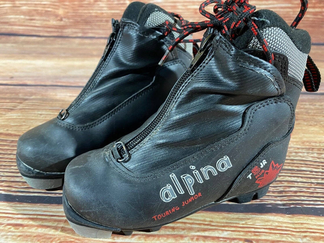 Alpina T5plus Kids Nordic Cross Country Ski Boots Size EU28 US10.5 NNN A-1309