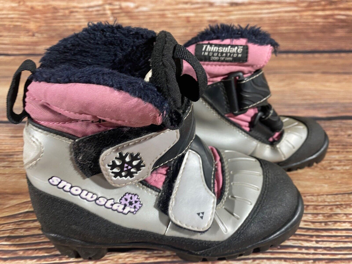 Fischer Snowstar Kids Cross Country Ski Boots Size EU27 US9.5 NNN F-494