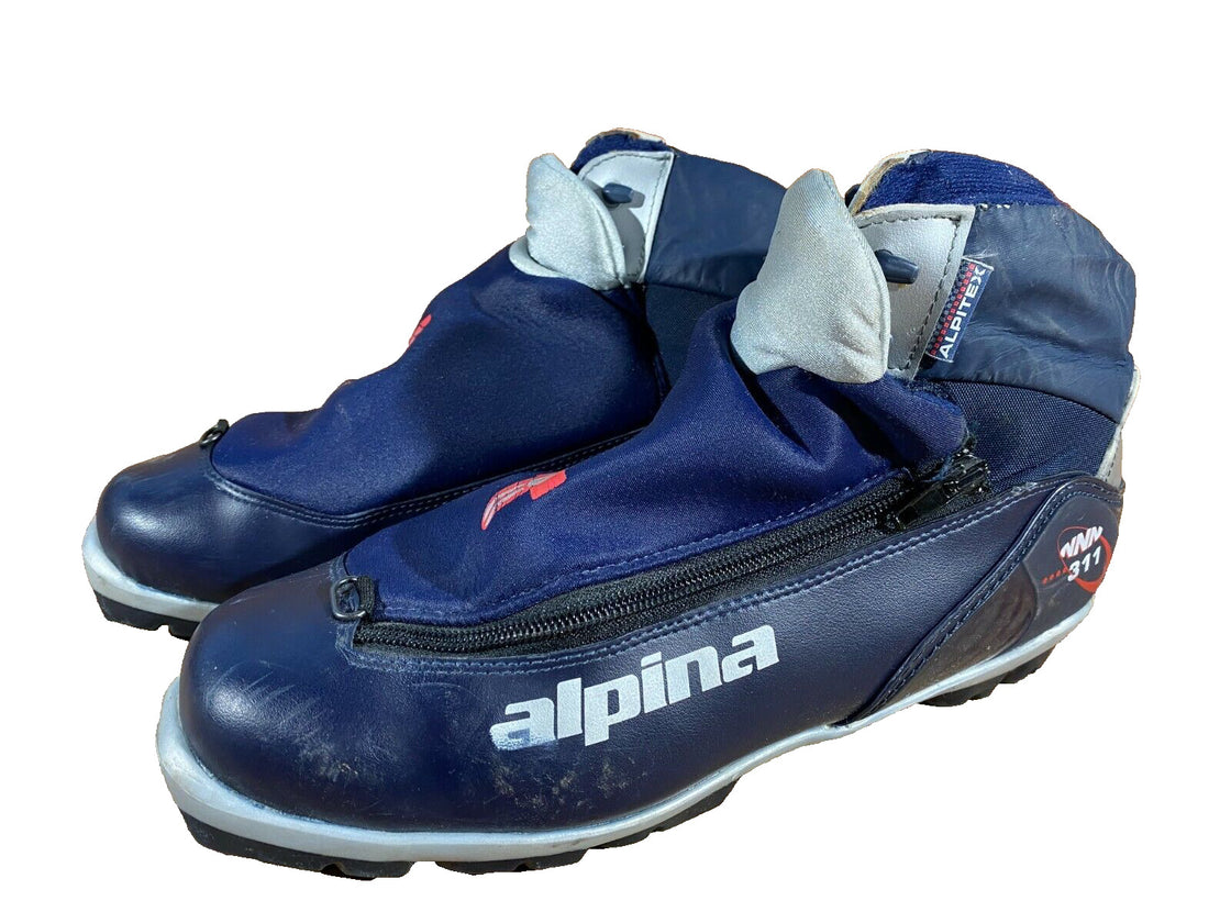 Alpina 311 Nordic Cross Country Ski Boots Size EU43 US9.5 NNN