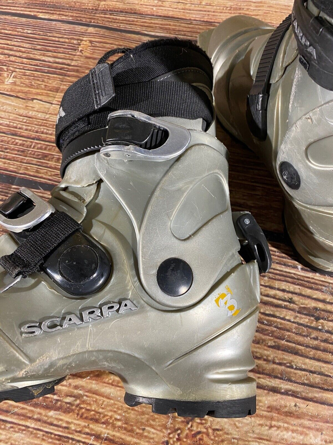 SCARPA T3 Telemark Nordic Norm Cross Ski Boots Size MONDO 252 US7 NN 75mm 3pin