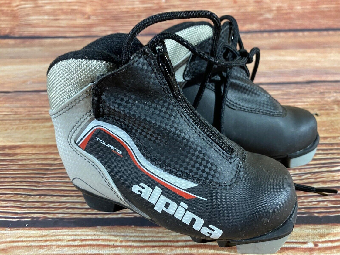 Alpina Touring Kids Nordic Cross Country Ski Boots Size EU25 US8.5 NNN A-1250