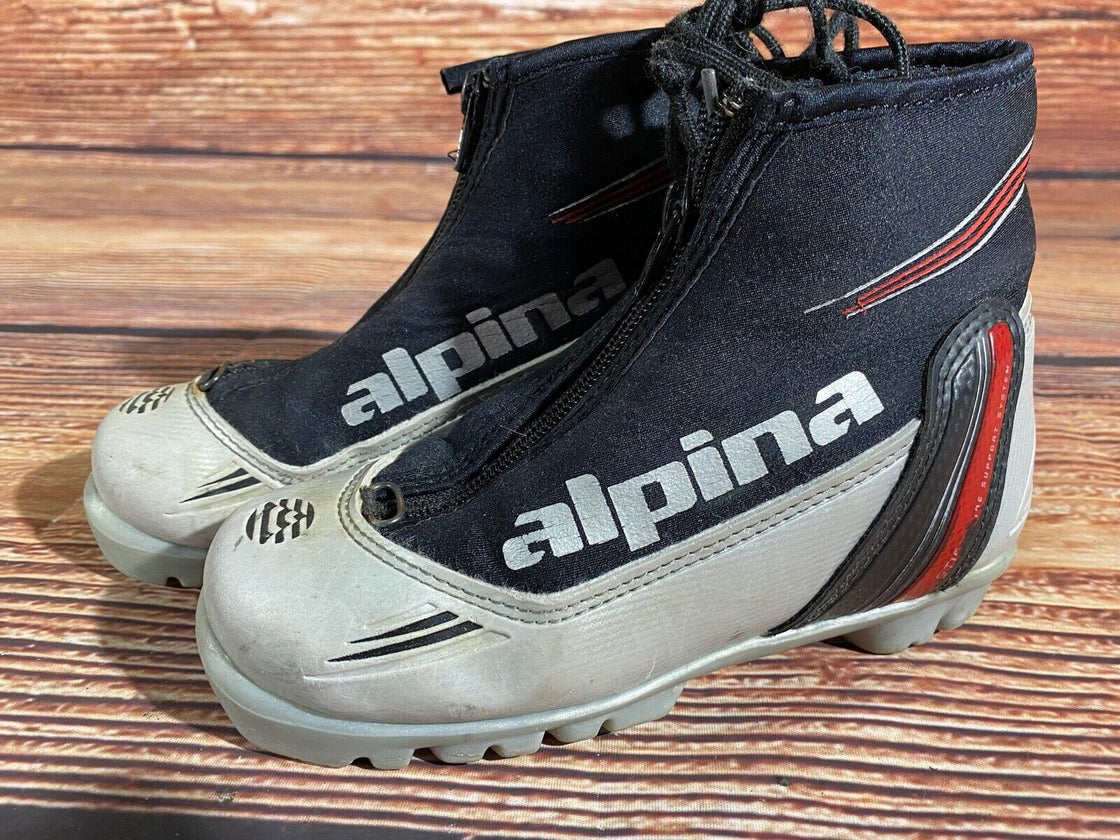 Alpina ST10jr Kids Nordic Cross Country Ski Boots Size EU33 US2 NNN A-1147