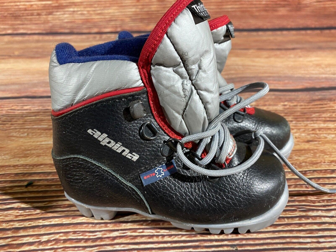 Alpina Kids Nordic Cross Country Ski Boots Size EU26 US9 NNN A-1301