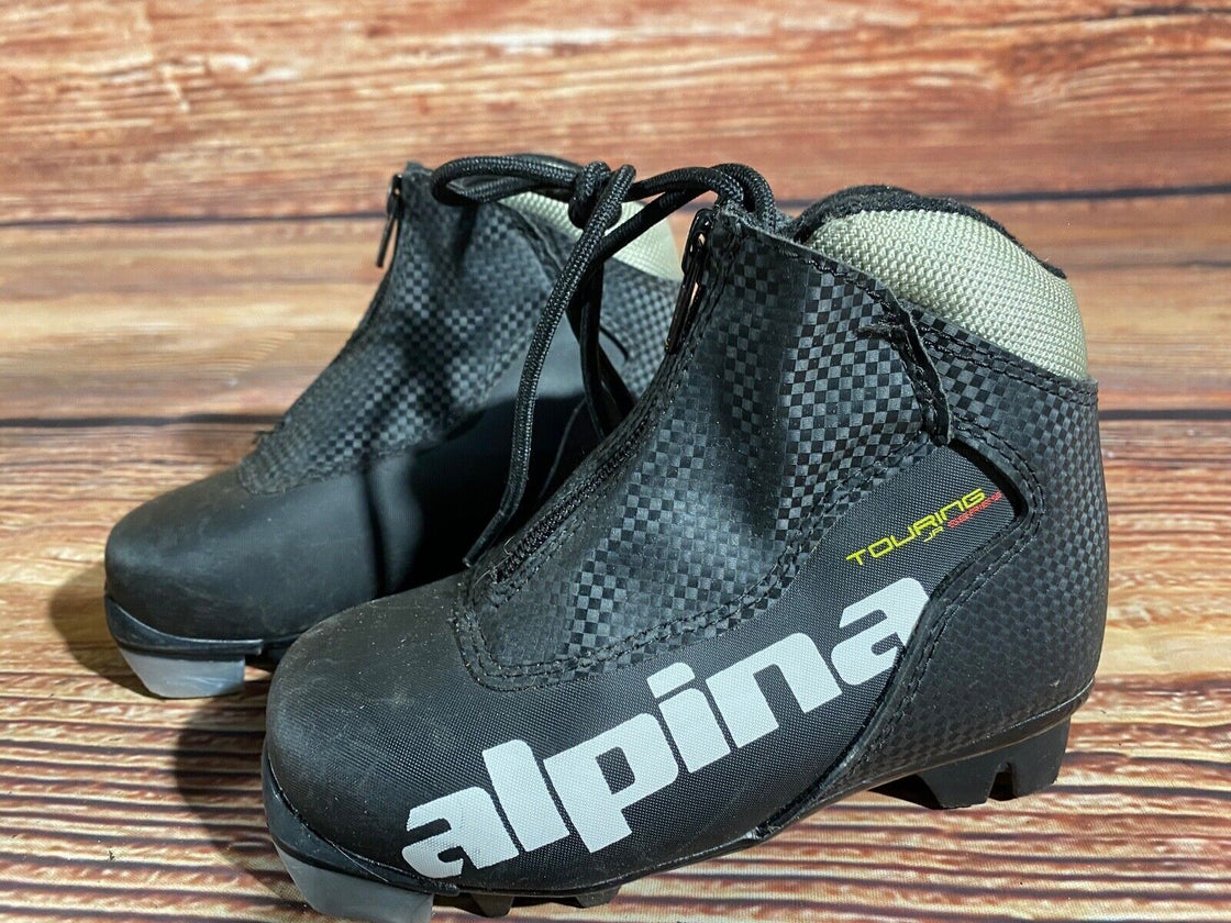 Alpina Touring Kids Nordic Cross Country Ski Boots Size EU28 US10.5 NNN A-1355