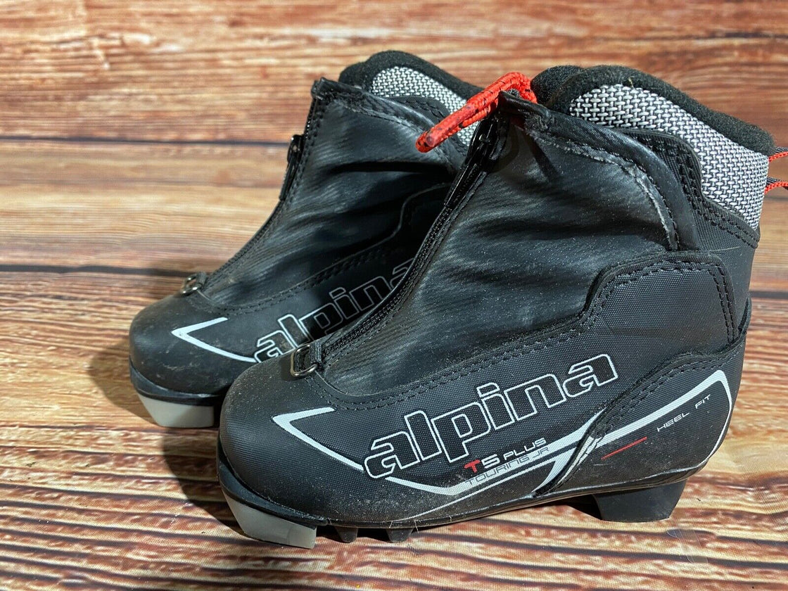 Alpina T5Plus Kids Nordic Cross Country Ski Boots Size EU25 U8.5 NNN A-1117