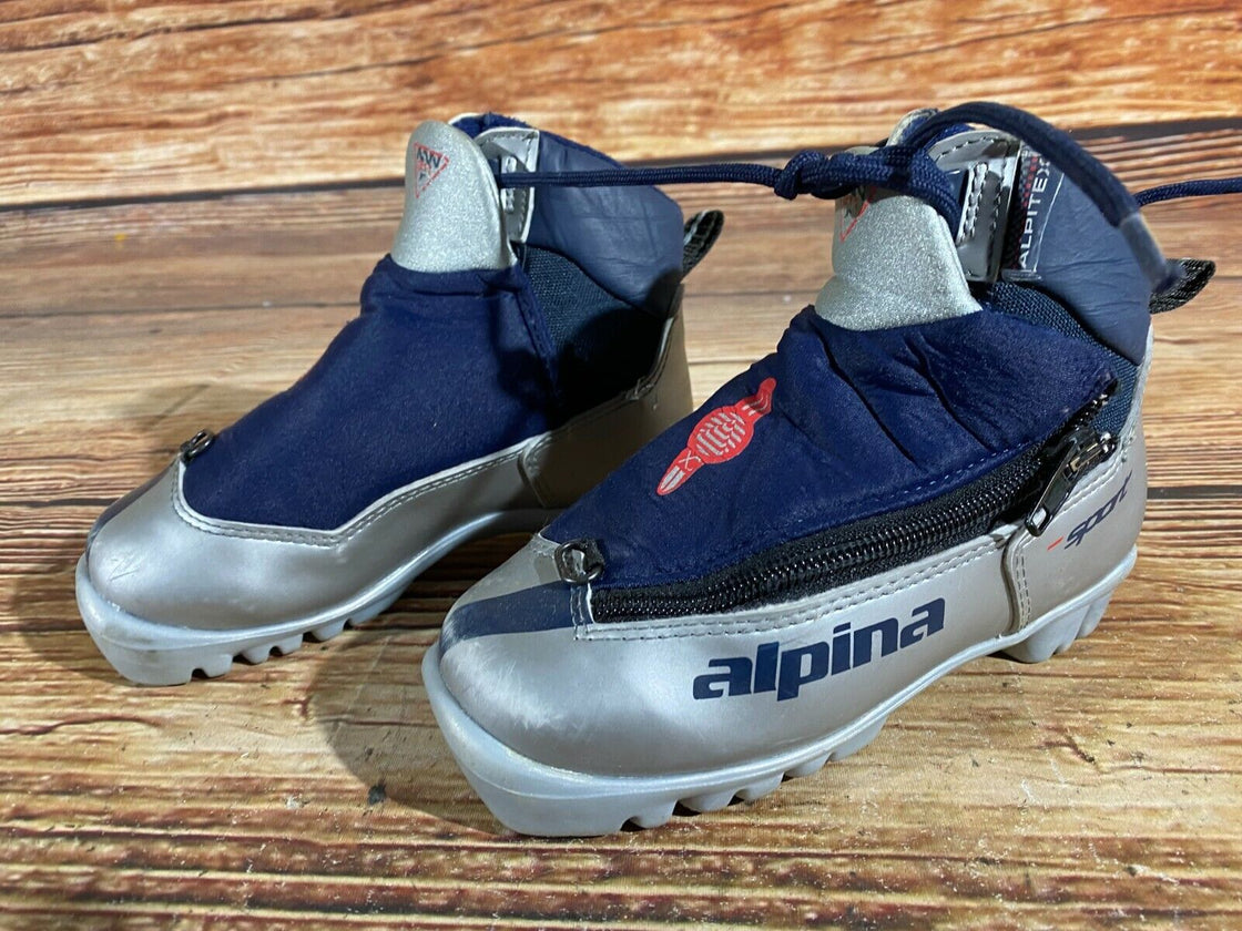 Alpina 311 Kids Nordic Cross Country Ski Boots Size EU27 US9.5 for NNN A-240