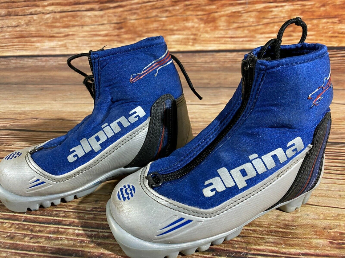 Alpina ST10jr Kids Nordic Cross Country Ski Boots Size EU28 US10.5 for NNN A-199