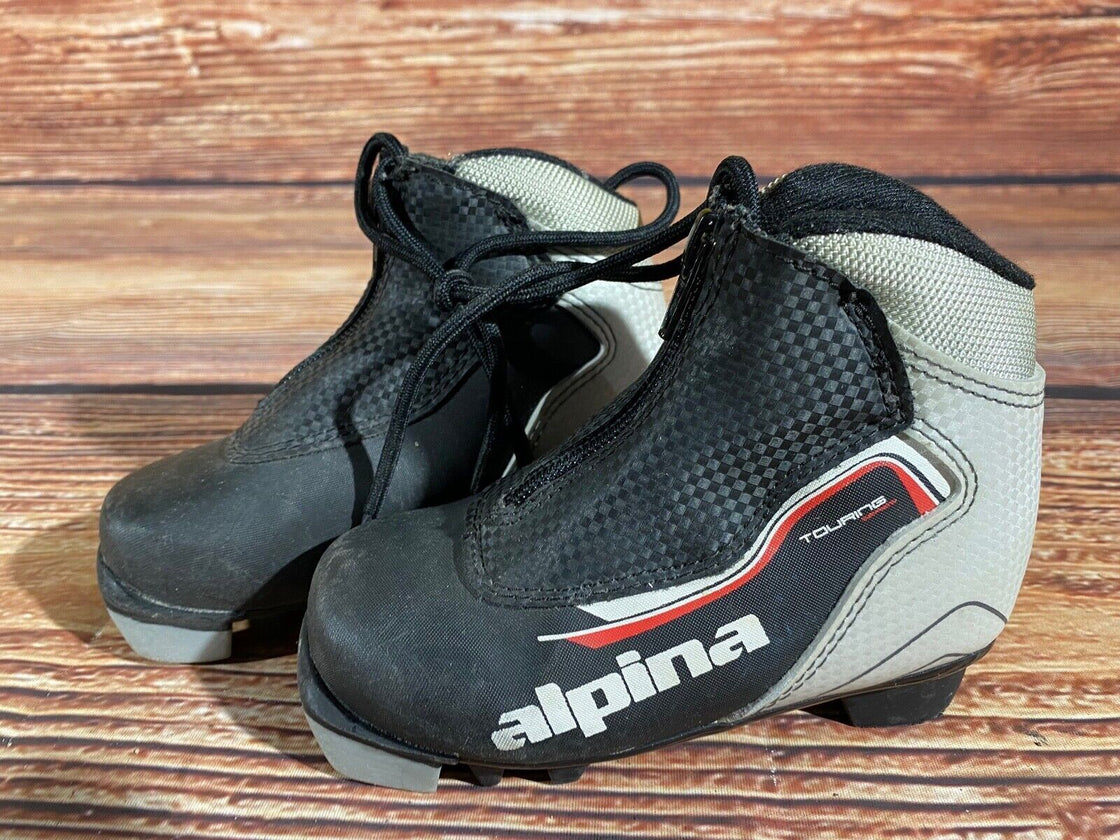 Alpina Touring Kids Nordic Cross Country Ski Boots Size EU26 US9 NNN A-1302