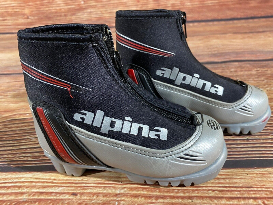 Alpina ST10jr Kids Nordic Cross Country Ski Boots Size EU26 US9 for NNN A-1240