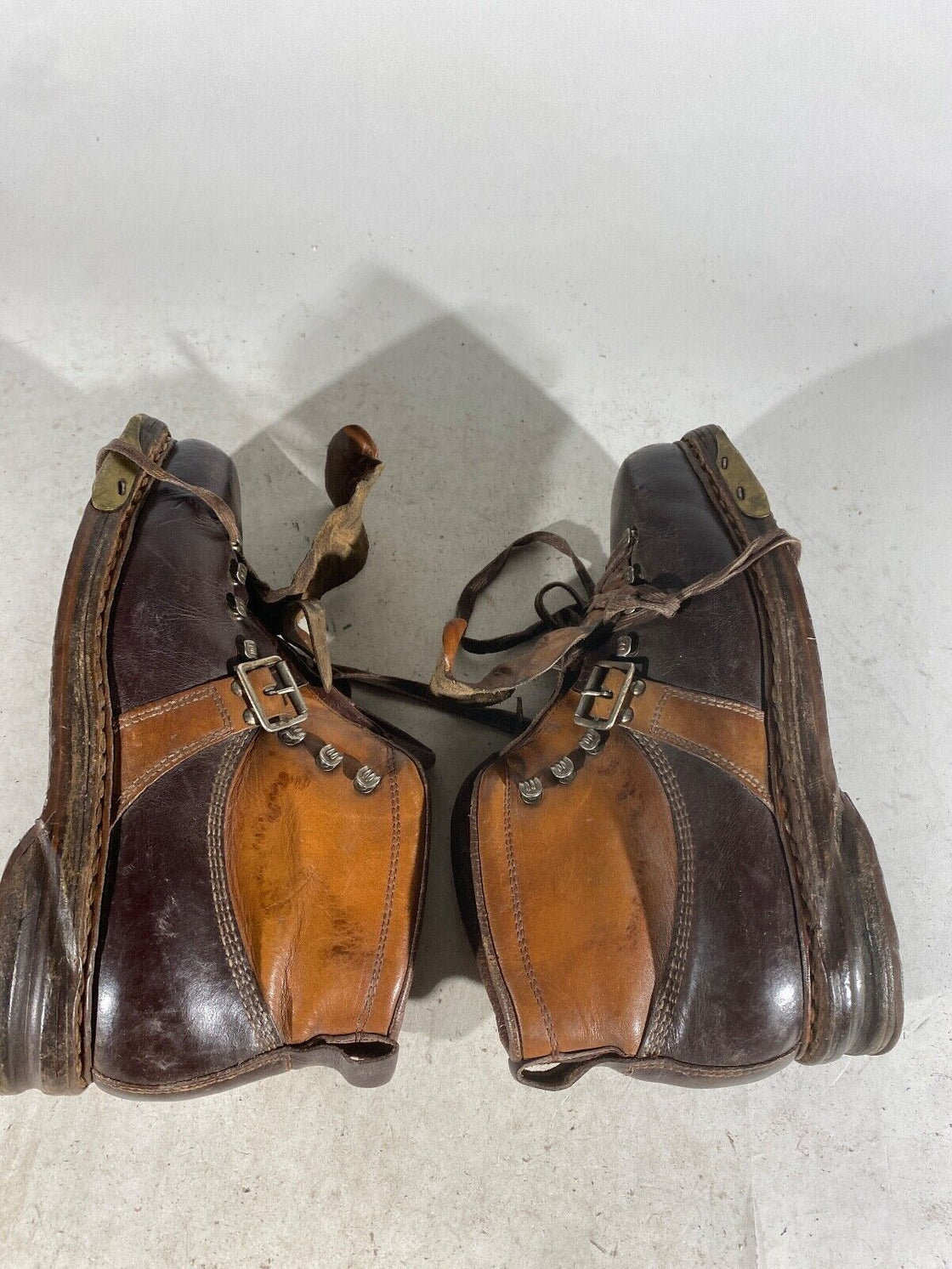 JRUS Vintage Cross Country Ski Boots Kandahar Old Cable EU41 US7 Mondo 265 KL69