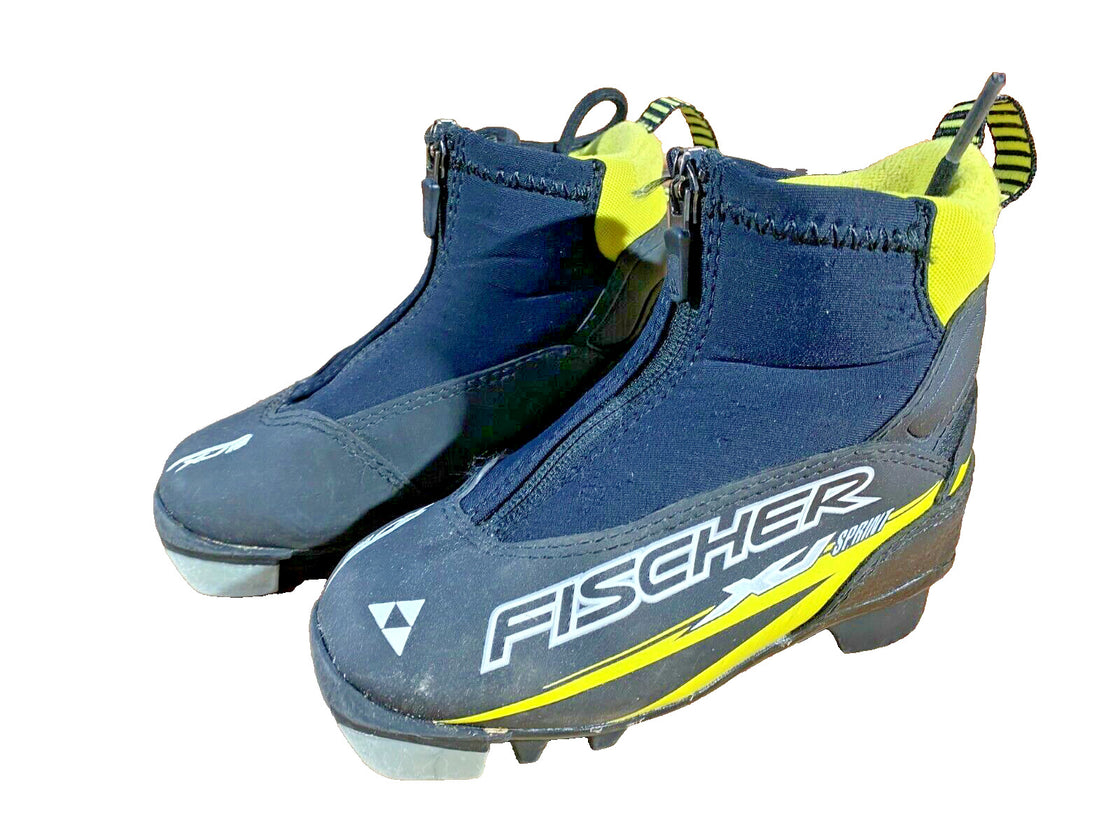 Fischer XJ Sprint Kids Nordic Cross Country Ski Boots Size EU26 NNN F-180