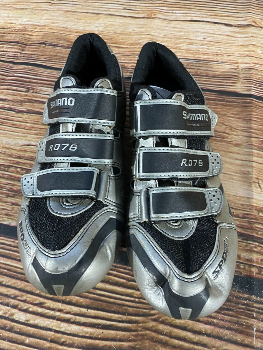 SHIMANO R076 Road Cycling Shoes Clipless Biking Boots Size EU 42 with Cleats