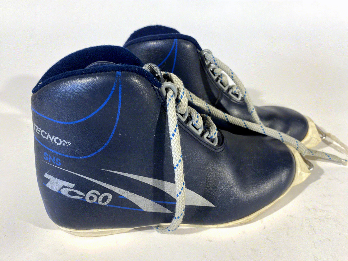 Tecno TC60 Cross Country Ski Boots Size EU34 US2 for SNS Old Bindings