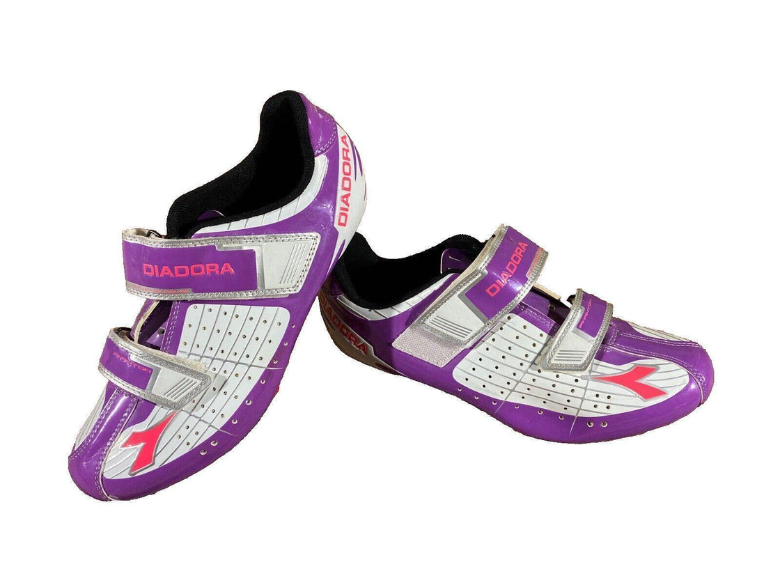 DIADORA Road Cycling Shoes Bicycle Shoes Ladies Size EU40, US8.5, Mondo 245