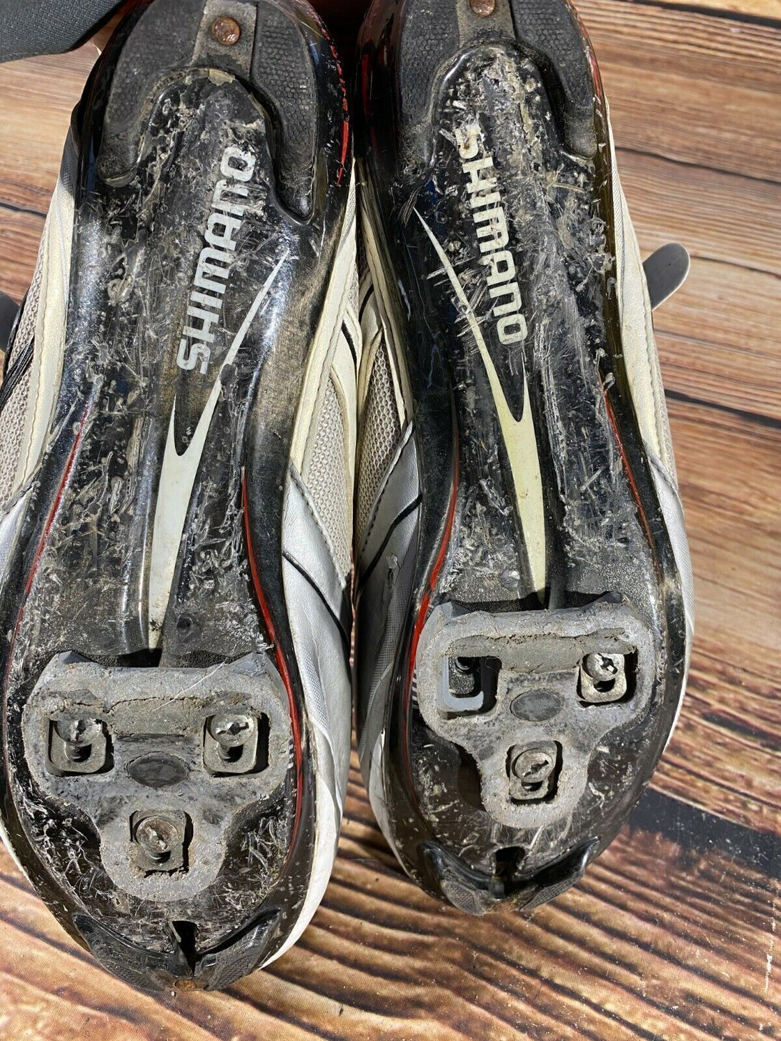 SHIMANO R133L Road Cycling Shoes Clipless Biking Boots Size EU 45 with Cleats